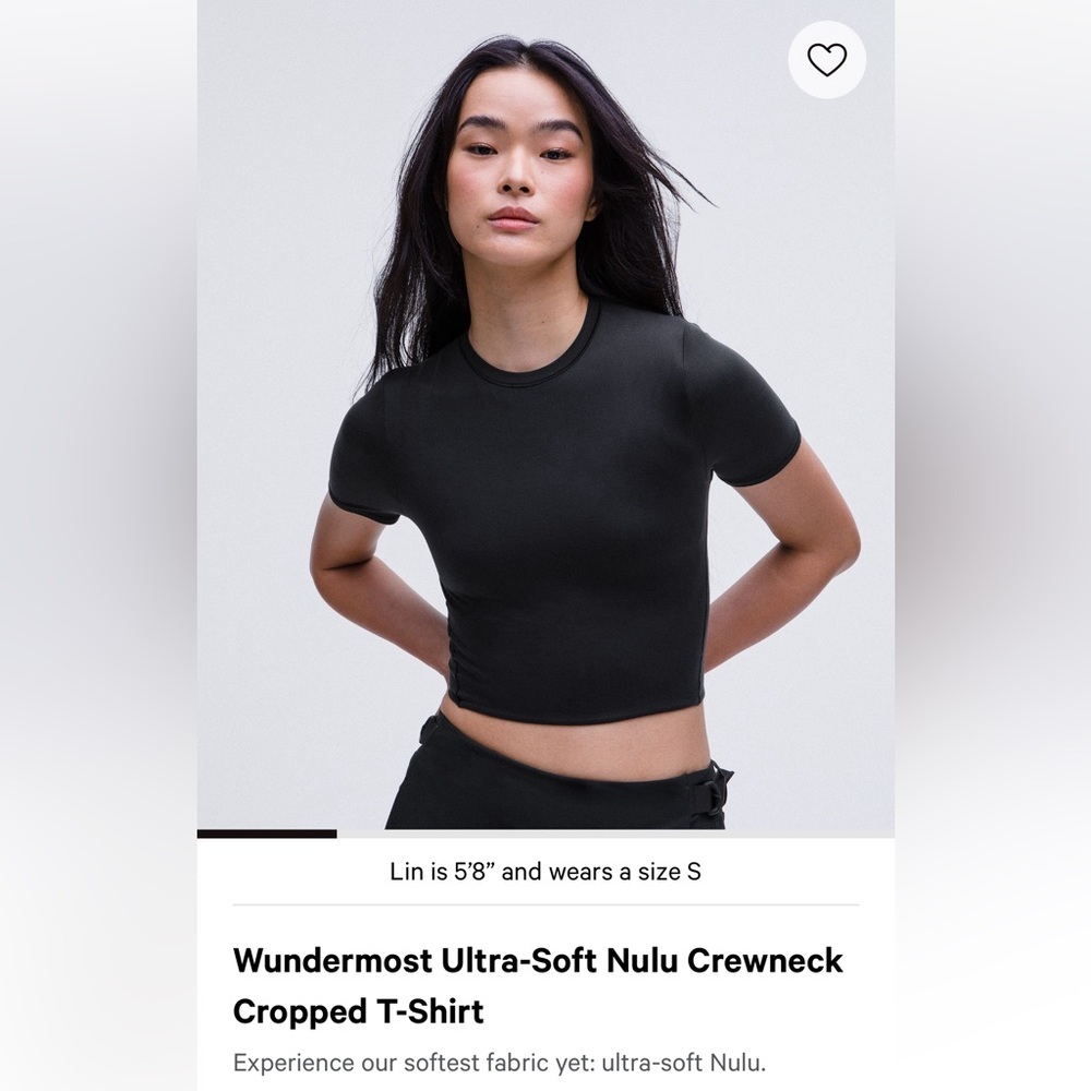 Lululemon Wundermost Black Crop